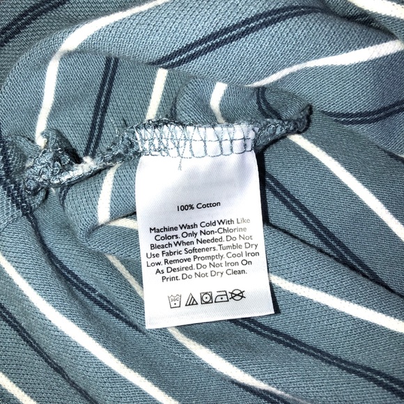 NEW EDDIE BAUER Striped Polo Shirt Blue Medium Men’s NWOT - Picture 6 of 16
